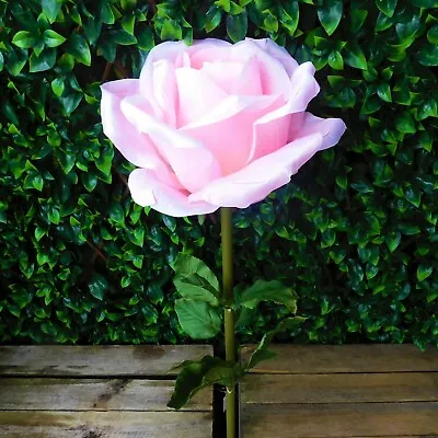 Giant Display Artificial White Rainbow Red Rose Large Silk Flower Head 1-1.7M • £27.99