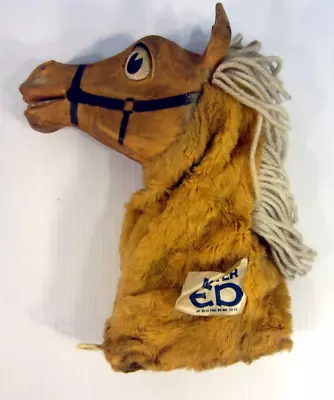 VTG Mr Ed Talking Plush Hand Puppet Toy 11  Mattel 1962 Works But Distorted (S4 • $69.95