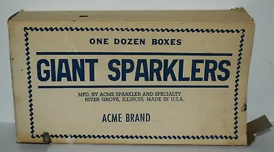 Vintage ACME Brand No 10 STATUE OF LIBERTY STORE BOX FOR GIANT SPARKLERS ONLY • $34.95