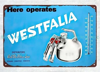 Westfalia Separator Milker Dairy Cow Bucket Metal Tin Sign Wall Decor Pub • $18.99