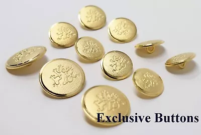 Gold Metal Blazer Buttons Set - Rampant Lion • $19.99