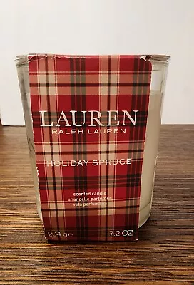 Lauren Ralph Lauren Holiday Spruce Candle 7.2 Oz Single Wick White • £28.90