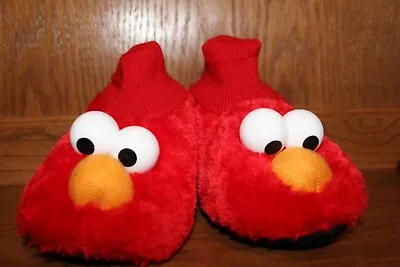 Sesame Street Elmo Toddler Puppet Slippers Sock Up Large 9/10 New • $9.99