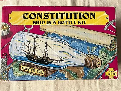 Woodcrafters Kits - Constitution Ship In A Bottle Kit 1984  Model #203 • $14.50