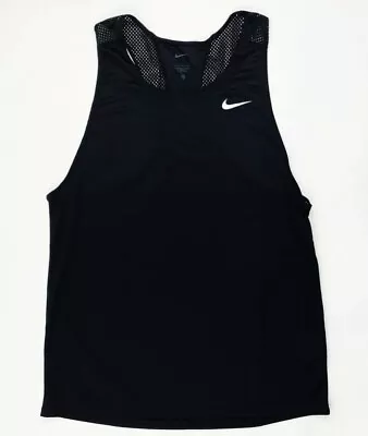 Nike Racerback Breathable Running Tank Mens Large Black DH8114 • $29.99