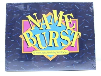 NEW Name Burst Sealed Board Game Hersch Co. 1992 Adult Party Memory Famous Names • $23.99