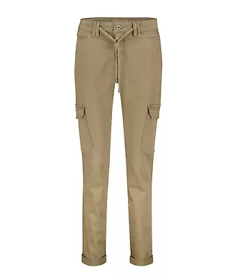 RED BUTTON CARGO TROUSERS DERBY POCKET Caramel Made From Plastic Bottles 10 • $49.76