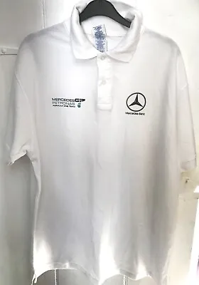 Mercedes Petronas Formula 1  Polo Shirt White Size Large -New • £19.99