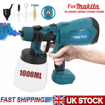 £47.20 • Buy 1000ML Spray Gun Cordless Fence Wall Paint Sprayer Electric Airless For Makita 