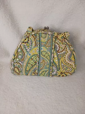 Vera Bradley Eloise Lemon Parfait Kiss Lock Shoulder Hand Bag Quilted  • $25