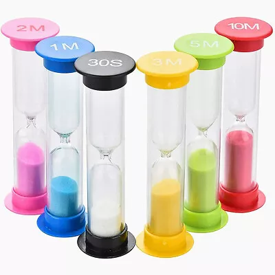 6x Sand Timer Egg Timer Teaching Games Teeth Brushing Timing Hourglass • $11.69