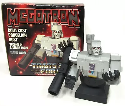 Hard Hero Transformers 6  Megatron Cold Cast Porcelain Bust Statue 2001 *READ* • $59.99