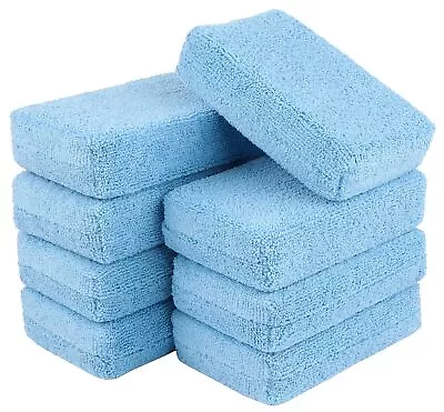 Microfiber Applicator Pads-8Pack Car Wash Sponge Premium Microfiber Sponge • $17.45