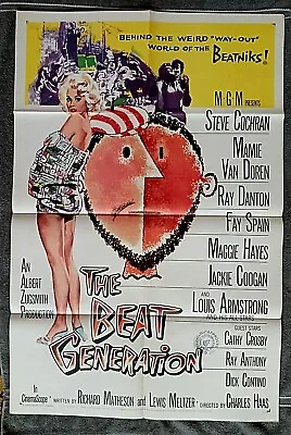 The Beat Generation Movie Poster LOUIS ARMSTRONG Mamie Van Doren MAILI NURMI 59 • $150