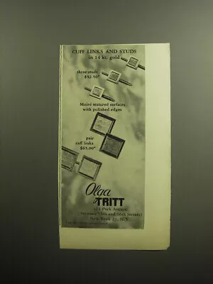 1959 Olga Tritt Jewelry Ad - Cuff Links And Studs • $19.99