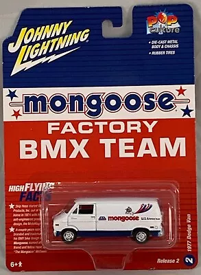 2024 Johnny Lightning Pop Culture 1977 Dodge Van White Mongoose Factory BMX Team • $12.12