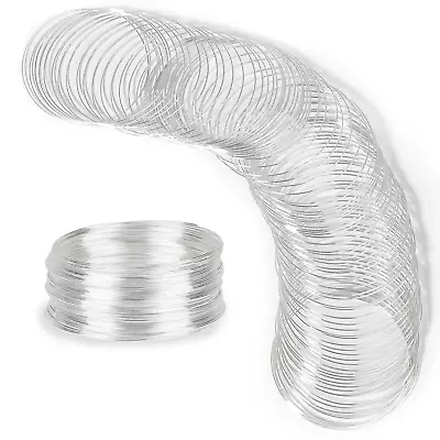 100 Wire Bracelet Memory Wire Loop Bracelet Wire For Beads Jewelry Wire Silver J • $13.65