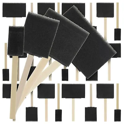 $12.99 • Buy US Art Supply Variety Pack Foam Sponge Wood Handle Paint Brush Set (40 Pack)