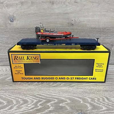 MTH RailKing CSX Flat Car With Rescue Boat 30-76354 • $100