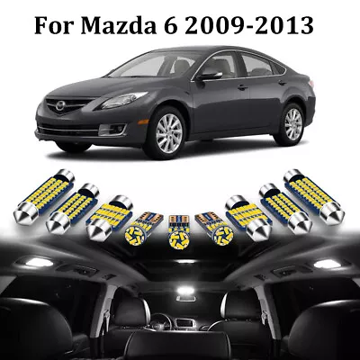 13PCS White Interior LED Lights Package For 2009-2013 Mazda 6 + License Lights • $13.98