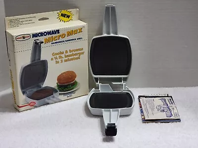 Vintage Nordic Ware Micro Max Microwave Hamburger Grilled Cheese Sandwich Grill • $12.99