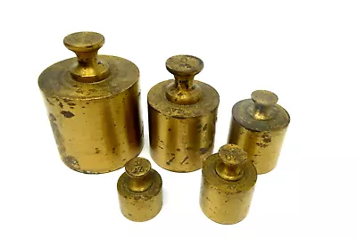 Scientific Scale Merchants Brass Metal Weights AVD 1oz 2oz 4oz 8oz 1lb • $36