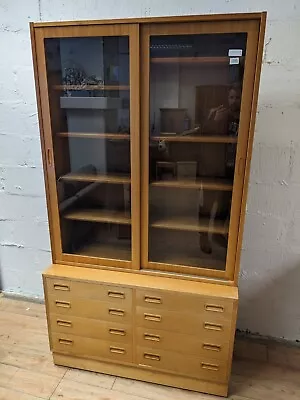 Hundevad Danish Mid Century Bookcase Display Cabinet W/8 Drawers • £550