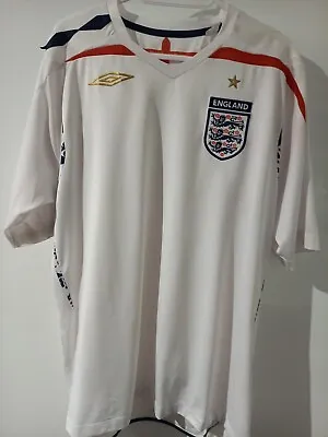 ENGLAND Football Shirt By UMBRO Official 2007-2009  Size Large • £25