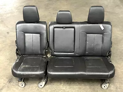 ⭐2011-2016 Ford F-250 F-350 F-450 Rear Seat Full Bench Leather Black Oem Lot2381 • $699