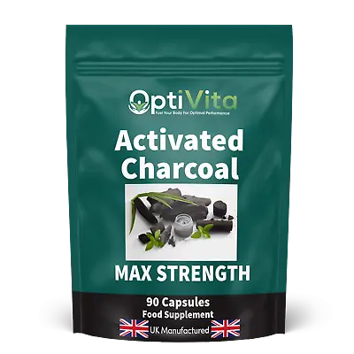 Activated Charcoal 800mg Capsules Tablets - Reduce Flatulence Gas Bloating Detox • £39.95