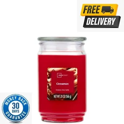 Mainstays Cinnamon Scented Single-Wick Large Glass Jar Candle 20 Oz Select Scent • $10.63
