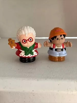 Fisher Price Little People Christmas Mrs. Claus And A Worker • $12