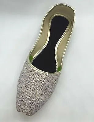 Indian Mens Handmade Mojari Khussa Jutti Shoe For UK Sizes 78910 Light-Purple • £14.99