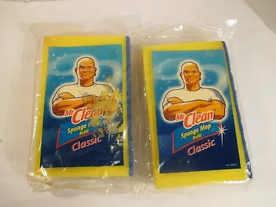 Mr. Clean Sponge Mop With Scrubber Refill  456977 New Sealed Fits 456976 Lot 2 • $19.95