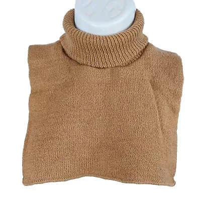 Faux Turtleneck Cover Dickey Acrylic Mock Blouse Half Top Neck Brown • $14.63