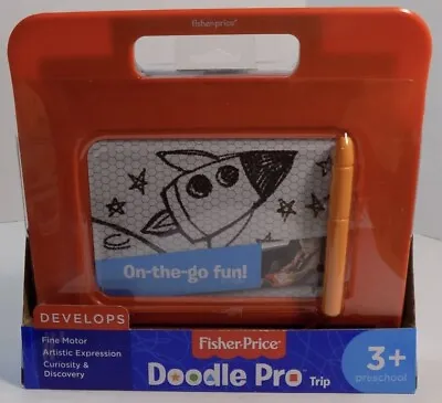 Fisher Price Doodle Pro Trip - Red - Easy Carry Handle Easy Slide Eraser • $20