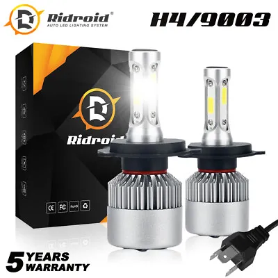 H4 9003 LED Headlight Bulbs Conversion Kit Hi/Low Dual Beam For Car & Motorcycle • $12.99
