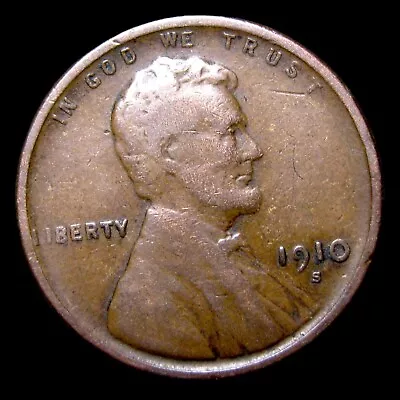 1910-S Lincoln Cent Wheat Penny ---- Nice Coin ---- #969N • $19