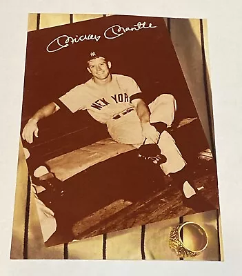 Mickey Mantle Restaurant Postcard Promo Card Business Card Central Park NY MLB • $15.99