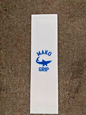 Skateboard Grip Tape 9x33 Inches White With Blue MAKO Logo 1 Sheet NEW • $7.95