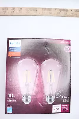 (2-Pk) Philips Vintage LED Equivalent Edison Industrial Light Bulb Soft White • $4.63