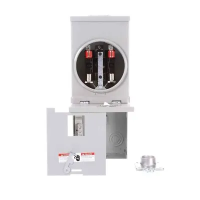 $182 • Buy Meter Main 100 Amp 2-Space 2-Circuit OH Fed Surface Mount Ring Type Service Ent