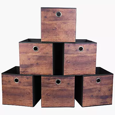 JAKAGO Foldable Storage Boxes Set Of 6Fabric Storage Cubes 30 X 30 X 30 Cm For • £40.45