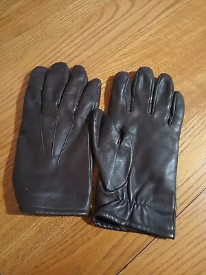 Brown Leather Gloves • $8