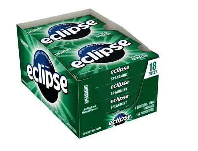 ECLIPSE Spearmint Sugar Free Gum 18 Pieces  (8 Pack) • $14.35