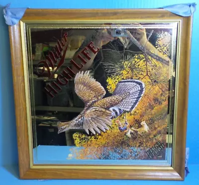 Vintage Miller High Life First Flush Grouse Beer Mirror #08460 NEW • $103.87