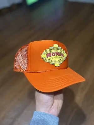 Vintage Mopar Trucker Hat Mesh Hat Snapback Cap New Adjustable Mens Women Orange • $30