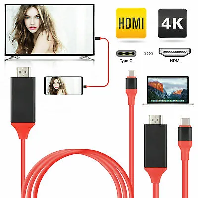 USB-C Type C To HDMI HDTV TV Cable Adapter For Samsung Galaxy S10 Note 9 MacBook • $12.99