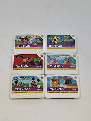 Lot Of 6 MobiGo 2 Games VTech Learning System Mickey Dora SpongeBob  • $19.99