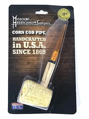 Missouri Meerschaum Corn Cob Pipe UnSmoked STRAIGHT Stem NEW IN PACK 6  NEW • $15.55